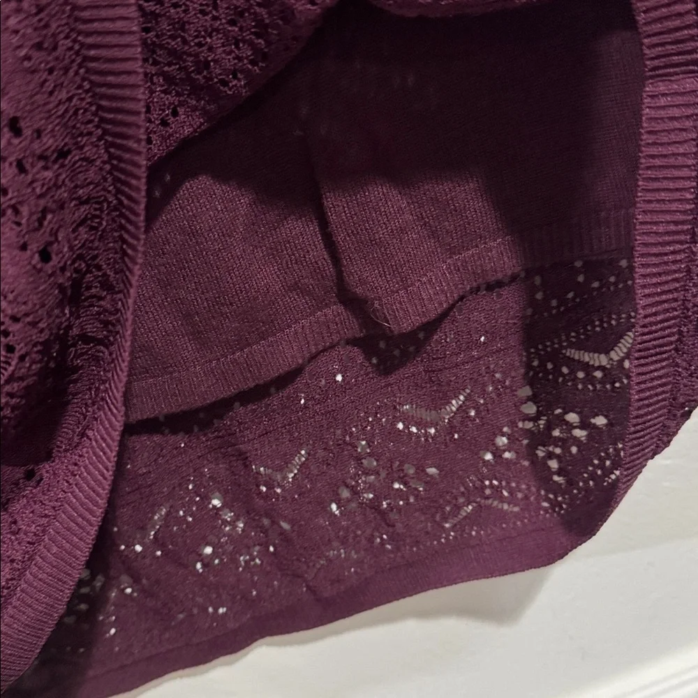 White House Black Market Plum Lace Midi Skirt